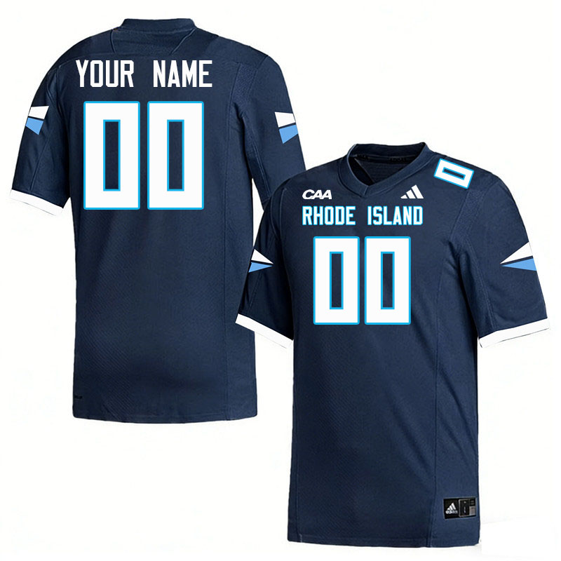Custom Rhode Island Rams Name And Number Football Jerseys-Navy Custom Rhode Island Rams Name And Number Football Jerseys-Navy